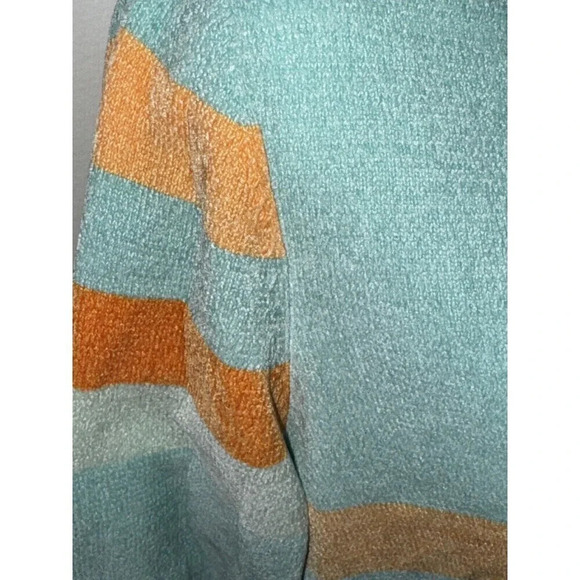 Soft Surroundings Womens Medium Shirt Long Sleeve Multicolor Striped Round Neck - Picture 2 of 4